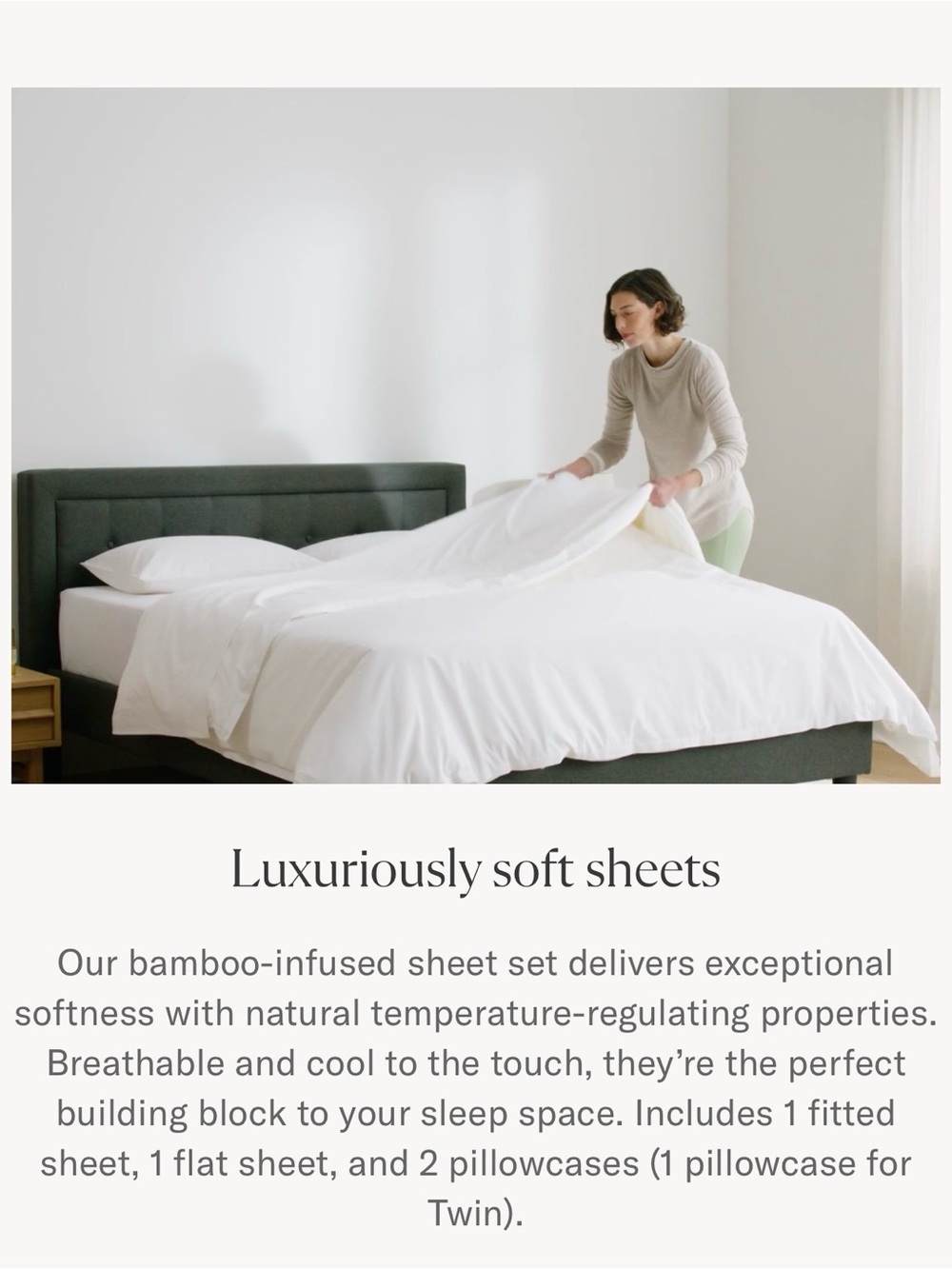 NEW Dreamcloud Queen White Bamboo-Infused Sheet Set - Luxuriously Soft